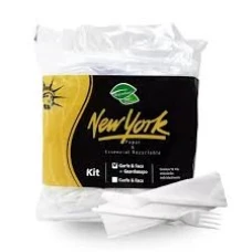 KIT GARFO/FACA/GUARDANAPO NEW YORK-CX400 - 14356