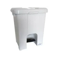 LIXEIRA 8L QUAD C/PEDAL BRANCO - 17725