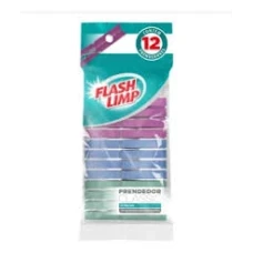 PREGADOR PL P/ROUPA FLASH LIMP PLAST C12 - 16178
