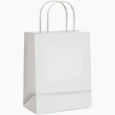 SACOLA PAPEL BRANCO PP CROMUS C/50 16X12X7 ALCA TECIDO - 15457
