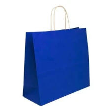 SACOLA PAPEL KRAFT AZUL 24X10,5X33 C/10 ZAGAROLLO REF 115 - 15762