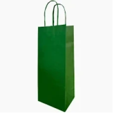 SACOLA PAPEL KRAFT VERDE 12X8,5X22 C/10 - 15749