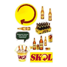 TOPPER/TOPO PARA BOLO CERVEJA SKOL - 16018