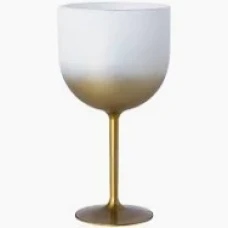  TAÇA  ACRILICA GIN 500ML DEGRADE OURO -13135