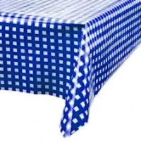 TOALHA PLAST XADREZ 80X80 AZUL ESCU UNID - 18095