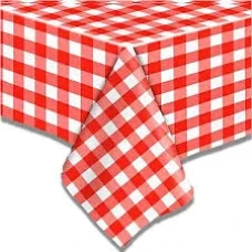 TOALHA PLAST XADREZ 80X80 VERMELHO UNID - 18097