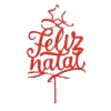 TOPO FELIZ NATAL LAMINADO MDF VERMELHO - 10385 
