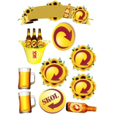 TOPPER/TOPO PARA BOLO SKOL MAGMA FESTAS /CARLOS MIX - 16921