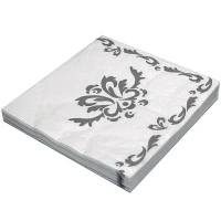 GUARDANAPO ESTAMPADO 32X32CM PRATA C/20 SILVERPLASTIC GE33050-1 - 14656