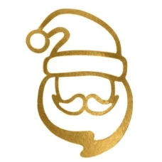DECOR PAPAI NOEL PEQUENA C/6 DCP063 TOPOMANIA OURO METALIZADO NATAL - 17034