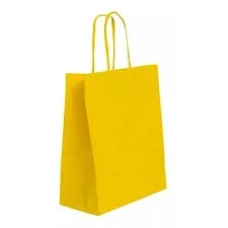 SACOLA PAPEL KRAFT AMARE 24X10,5X33 C/10 ZAGAROLLO REF 115 AMARELA - 15767