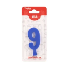 VELA ANIV SIMPLES PEQ AZUL N9 - 19970