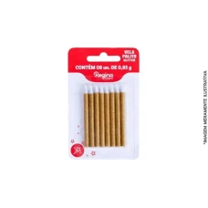 VELA PALITO GITTER OURO C/8 - 20004