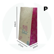  SACO PAPEL SOS PLUMA P DOCE ROSA C/50 DELIVERY 17X10X24CM BOCA 30CM PA00696 - 18578