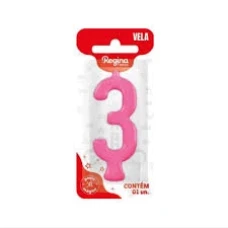 VELA ANIV SIMPLES PEQ ROSA N3 - 19975