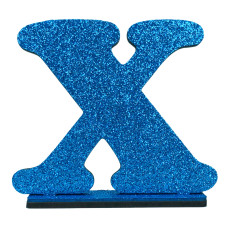  LETRA MDF GLITER X 9CM AZUL PLANET TOY -7322 
