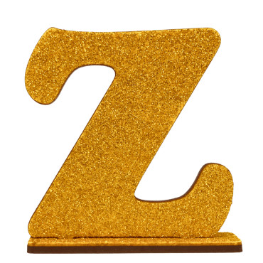 7329 - LETRA MDF GLITER Z 9CM DOURADO PLANET TOY