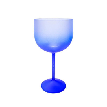 TAÇA  ACRILICA GIN 500ML DEGRADE AZUL -12134