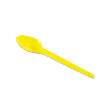 COLHER SOBREMESA AMARELO PLASTILÂNIA COM 50 -12604 