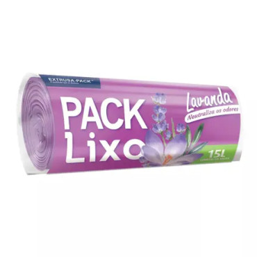 SACOS PARA LIXO 15L LAVANDA EXTRUSA C/60 -13752