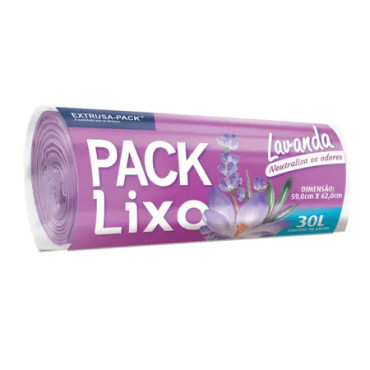  SACOS PARA LIXO 30L LAVANDA EXTRUSA C/30 -13753