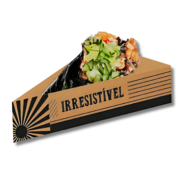 CAIXA BERÇO MARROM PARA TEMAKI COM 50 - 6822