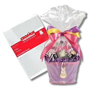 SACO PLÁSTICO PARA CESTA 45X59CM TRANSPARENTE -6872