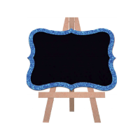 7375 - LOUSINHA MDF GLITER 20X24CM AZUL