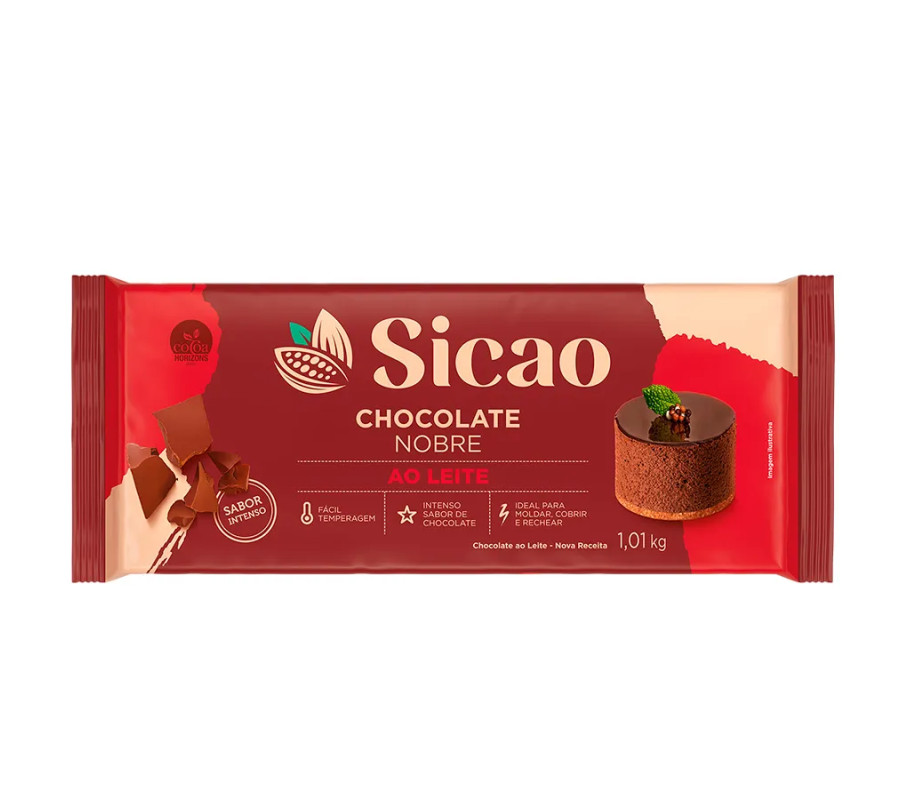 CHOCOLATE NOBRE AO LEITE BARRA SICAO 1,01KG - 12638