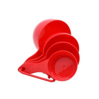 12036 - KIT XÍCARAS MEDIDORAS VERMELHA SOLRAC COM 4