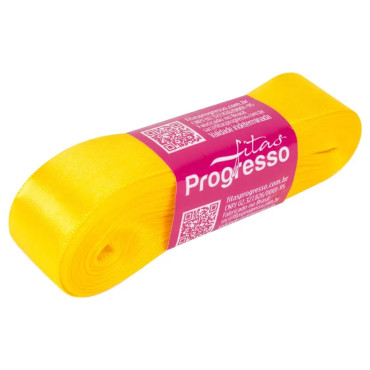  FITA DE CETIM CF005 N5 22X10CM AMARELO -8875