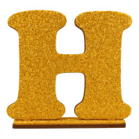 LETRA MDF GLITER H 9CM DOURADO PLANET TOY - 7273 