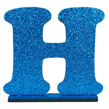 LETRA MDF GLITER H 9CM AZUL PLANET TOY -7272 