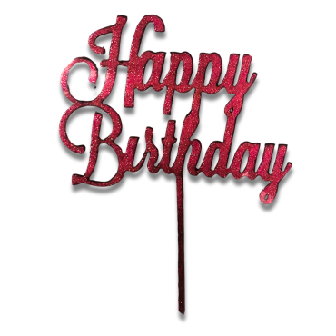  TOPO HAPPY BIRTHDAY LAMINADO MDF ROSA - 9307