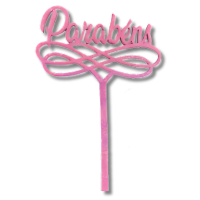  TOPO PARABÉNS LAMINADO MDF ROSA - 9315 