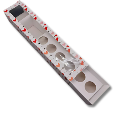 CAIXA GAVETA FLOR COM VISOR 6 DOCES COM 10 - 9612