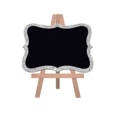 LOUSINHA MDF GLITER 15X18CM PRATA - 7384 