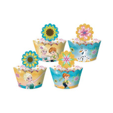 3387 - CUPCAKE WRAPPER FROZEN COM ENFEITE COM 12
