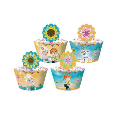 3387 - CUPCAKE WRAPPER FROZEN COM ENFEITE COM 12