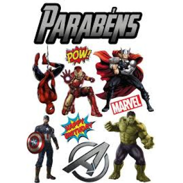 TOPPER/TOPO PARA BOLO VINGADORES - 10521 