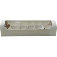 10402 - CAIXA 6 MACARRONS TAMPA ACETATO 23 X4,6 X 3,6CM COM 10