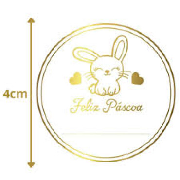 ETIQUETA FELIZ PÁSCOA COELINHO COM 50 -10906