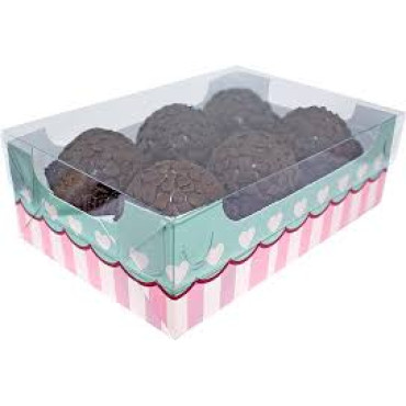 12248 - CAIXA PAPEL ENCANTO COM BERCO 6 DOCES COM 10