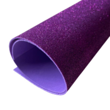  PLACA EVA GLITER 60X40CM ROXO - 13833