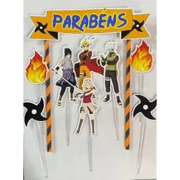  TOPPER TOPO PARA BOLO NARUTO - 10517