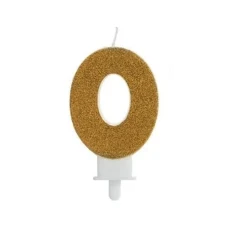  VELA CHICK GLITER DOURADO NUMERO 0 - 7342 