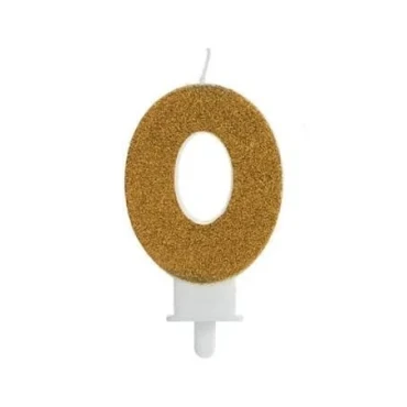  VELA CHICK GLITER DOURADO NUMERO 0 - 7342 