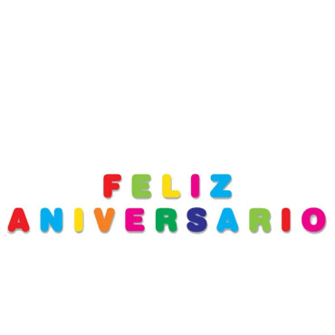  FAIXA FELIZ ANIVERSÁRIO COLORIDO - 12333 