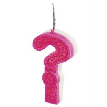 VELA PAVIO MÁGICO ROSA INTERROGAÇÃO - 12507