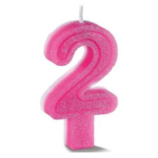  VELA CHICK GLITER ROSA NUMERO 2 - 7365 
